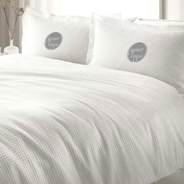 Special design Bed Linen with logo or special pattern or both Spezielles Design Bettwäsche mit Logo oder speziellem Muster oder beidem