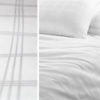 Karo Serie, White Bed Linen Karo Serie, Weiße Bettwäsche square patterned white color bed linen